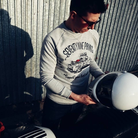 bluza motocyklowa szara support customs
