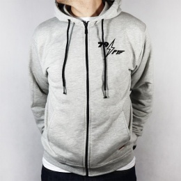 bluza motocyklowa z kapturem szara ride hard