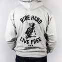 bluza motocyklowa z kapturem szara ride hard