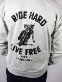 bluza motocyklowa z kapturem szara ride hard