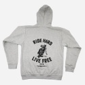 bluza motocyklowa z kapturem szara ride hard