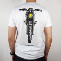 koszulka motocyklowa biała scrambler
