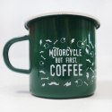 Kubek Emaliowany 79 Point But First Coffee - Zielony