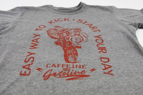 Koszulka Męska 79 Point Caffeine & Gasoline - Szara