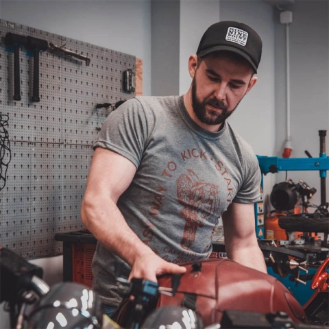 Koszulka Męska 79 Point Caffeine & Gasoline - Szara