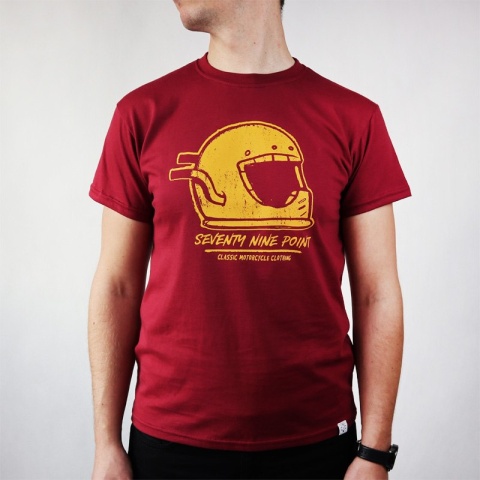 Koszulka Męska 79 Point Iconic Helmet - Bordo