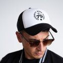 czapka z daszkiem motocyklowa biało czarna Open Helmet