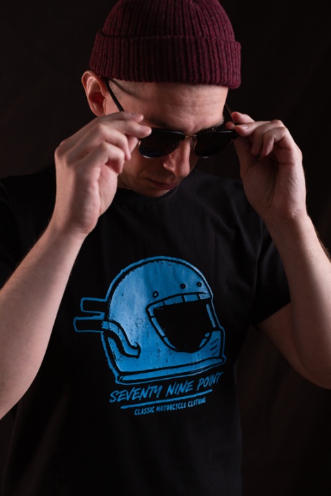 koszulka motocyklowa czarna Iconic Helmet