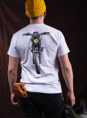koszulka motocyklowa biała scrambler