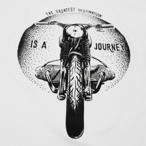 koszulka motocyklowa biała moto journey