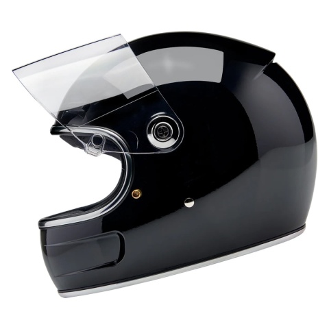 kask motocyklowy vintage biltwell gringo sv czarny polysk