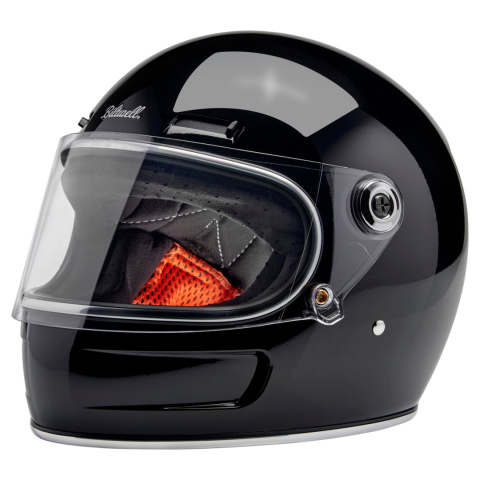 kask motocyklowy vintage biltwell gringo sv czarny polysk