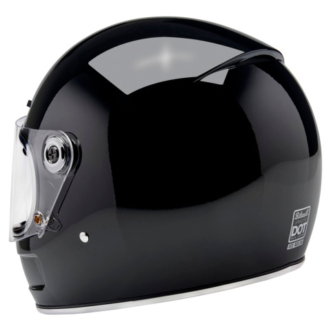 kask motocyklowy vintage biltwell gringo sv czarny polysk