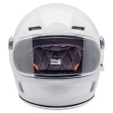 kask motocyklowy vintage biltwell gringo sv bialy polysk
