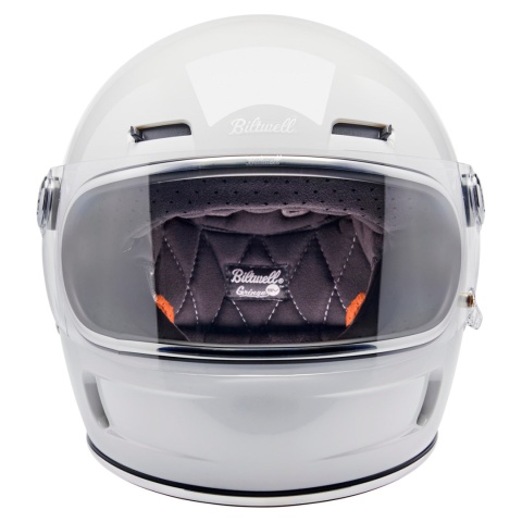 kask motocyklowy vintage biltwell gringo sv bialy polysk