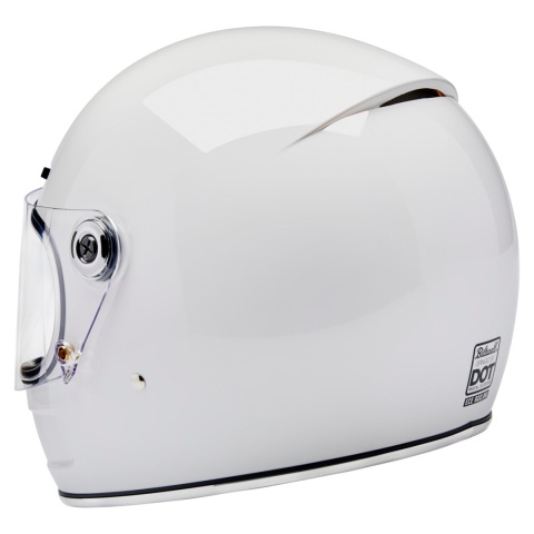 kask motocyklowy vintage biltwell gringo sv bialy polysk