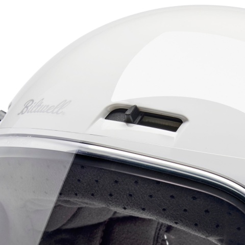 kask motocyklowy vintage biltwell gringo sv bialy polysk