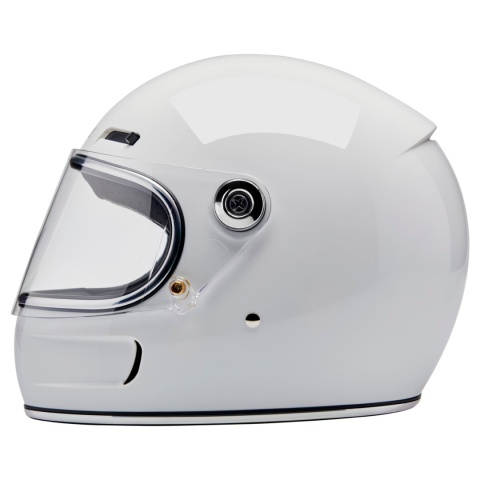 kask motocyklowy vintage biltwell gringo sv bialy polysk