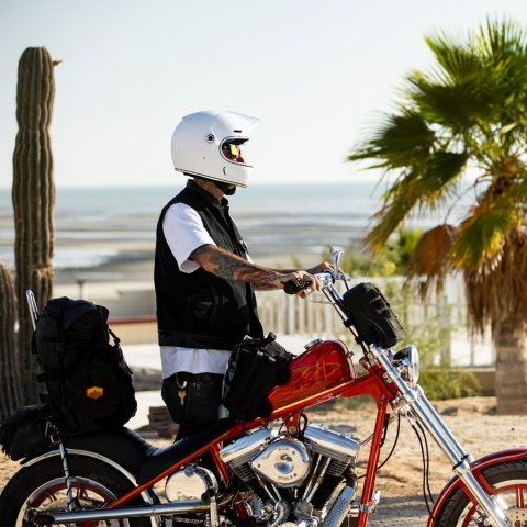 kask motocyklowy vintage biltwell gringo sv bialy polysk