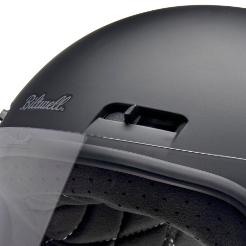 kask motocyklowy vintage biltwell gringo sv czarny mat
