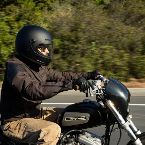 kask motocyklowy vintage biltwell gringo sv czarny mat